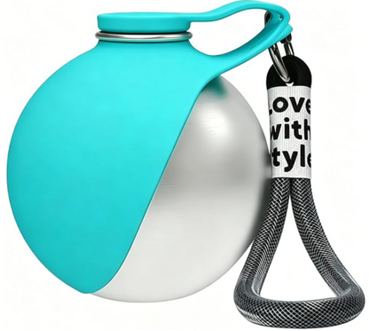 2-In-1 Portable Dog Water Bottle for Small Dogs - Leak-Proof & Compact Dog Travel Water Bottle -Stainless Steel Bottle & Silicon