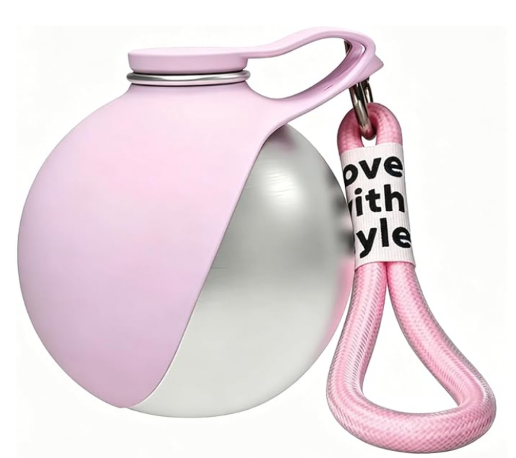 2-In-1 Portable Dog Water Bottle for Small Dogs - Leak-Proof & Compact Dog Travel Water Bottle -Stainless Steel Bottle & Silicon